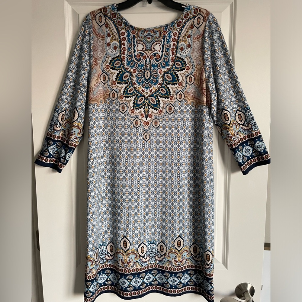 Vintage Chico’s long sleeve jersey dress